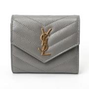 Pre-owned Fabric wallets Saint Laurent Vintage , Gray , Dames