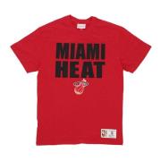 Miami Heat NBA Tee Mitchell & Ness , Red , Heren