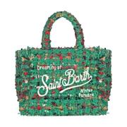 Multicolor Tweed Mini Vanity Tas MC2 Saint Barth , Green , Dames