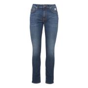 Horizon Denim Jeans met Contraststiksels Roy Roger's , Blue , Heren