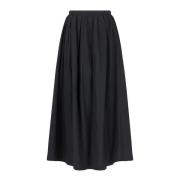 Zwarte rok met taffeta plooien Emporio Armani , Black , Dames