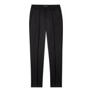 Stretch viscose-wolmix broek Luisa Cerano , Black , Dames