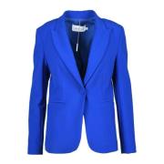 Elegante Jas met Polyester Mix Simona Corsellini , Blue , Dames