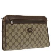 Pre-owned Canvas clutches Gucci Vintage , Beige , Dames