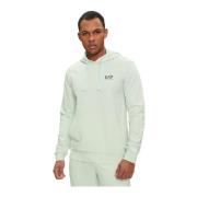 Groene Hoodie Regular Fit Emporio Armani EA7 , Green , Heren