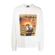 Sweatshirts Diesel , White , Heren