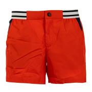 Gestreepte boardshorts voor mannen Bikkembergs , Red , Heren