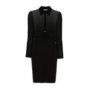 Zwarte Flanellen Jurk met Slim Fit Patrizia Pepe , Black , Dames