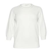 Glimrande Rand Trui Kaffe Curve , White , Dames