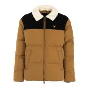 Heren Pufferjas met Borg Kraag Lyle & Scott , Brown , Heren