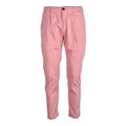 Katoen Elastaan Broek Department Five , Pink , Heren