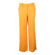 Linnenmix Stijlvolle Broek Patrizia Pepe , Orange , Dames