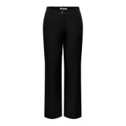 Wide Trousers Only , Black , Dames