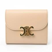 Pre-owned Leather wallets Celine Vintage , Beige , Dames