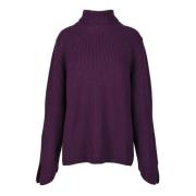 Wolmix Gebreide Top Forte Forte , Purple , Dames