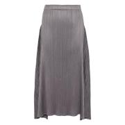 Stijlvolle Geplooide Rok voor Vrouwen Issey Miyake , Gray , Dames