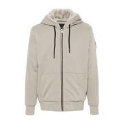 Logo Detail Capuchonrits Jas Moose Knuckles , Beige , Heren