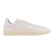 Platte leren sneakers voor mannen Pantofola d'Oro , White , Heren