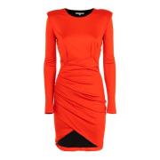 Korte jurk met lange mouwen Patrizia Pepe , Red , Dames