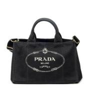 Pre-owned Canvas prada-bags Prada Vintage , Black , Dames