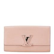 Pre-owned Leather wallets Louis Vuitton Vintage , Pink , Dames