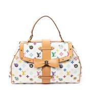 Pre-owned Canvas handbags Louis Vuitton Vintage , White , Dames