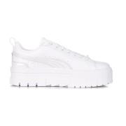 Witte Glow Lage Sneaker Dames Puma , White , Dames