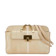 Pre-owned Leather shoulder-bags Chloé Pre-owned , Beige , Dames