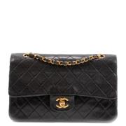 Pre-owned Leather shoulder-bags Chanel Vintage , Black , Dames