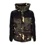 Camo Puffer Down Jas Rits Capuchon Propaganda , Multicolor , Heren