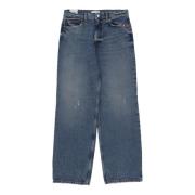 Hoge Taille Denim Jeans Amish , Blue , Dames