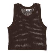 Mesh Tank Top in Java Brown Obey , Brown , Dames