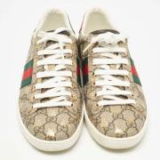 Pre-owned Coated canvas sneakers Gucci Vintage , Beige , Dames