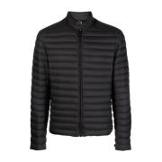 Zwarte Biker Stijl Lichtgewicht Donsjas Colmar , Black , Heren