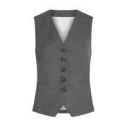 Stijlvolle Gilet voor Vrouwen Penn&Ink N.Y , Gray , Dames