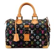 Pre-owned Leather handbags Louis Vuitton Vintage , Black , Dames