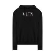 Hoodie met Valentino Print, Gemaakt in Italië Valentino , Black , Here...