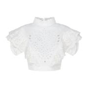 Witte Blouse Sportmax , White , Dames