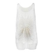 Witte Dames Top Twinset , White , Dames