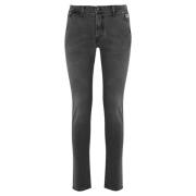 Slim Fit Grijze Denim Broek Roy Roger's , Blue , Heren