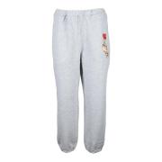 Katoenen Stijlvolle Broek Love Moschino , Gray , Dames