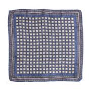 Blauwe Geometrische Zijden Vierkante Tas Brunello Cucinelli , Blue , H...