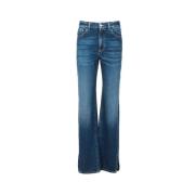 Relaxed Fit Functionele Zakken Jeans Icon Denim , Blue , Dames