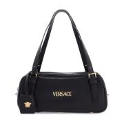 Nappa Leren Bowlingtas Versace , Black , Dames