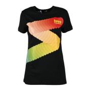 Zwart Katoenen T-Shirt voor Vrouwen Love Moschino , Black , Dames