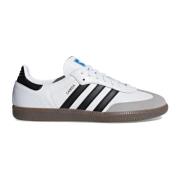 Leren Heren Sneakers Herfst/Winter Collectie Adidas , White , Heren