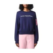 Luxe Comfort Sweatshirt voor Vrouwen Love Moschino , Blue , Dames