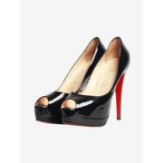 Pre-owned Leather heels Christian Louboutin Pre-owned , Black , Dames