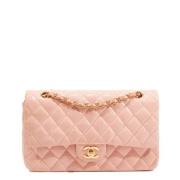 Pre-owned Leather chanel-bags Chanel Vintage , Pink , Dames