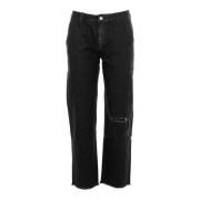 Vintage Effect Dames Jeans Sun68 , Black , Dames